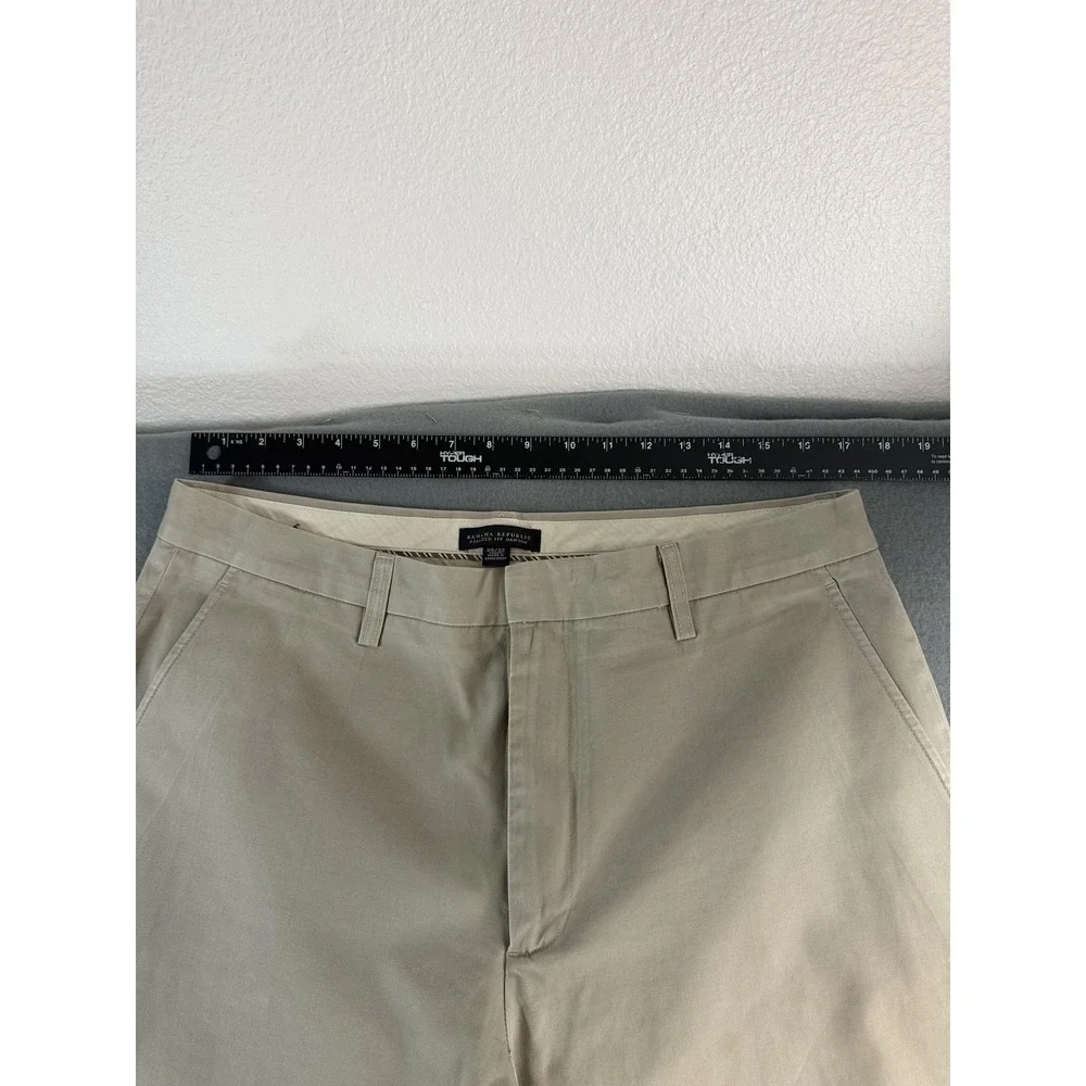 Banana Republic Martin Chino Pants Mens 36x32 Beige Relaxed Fit Canvas Casual